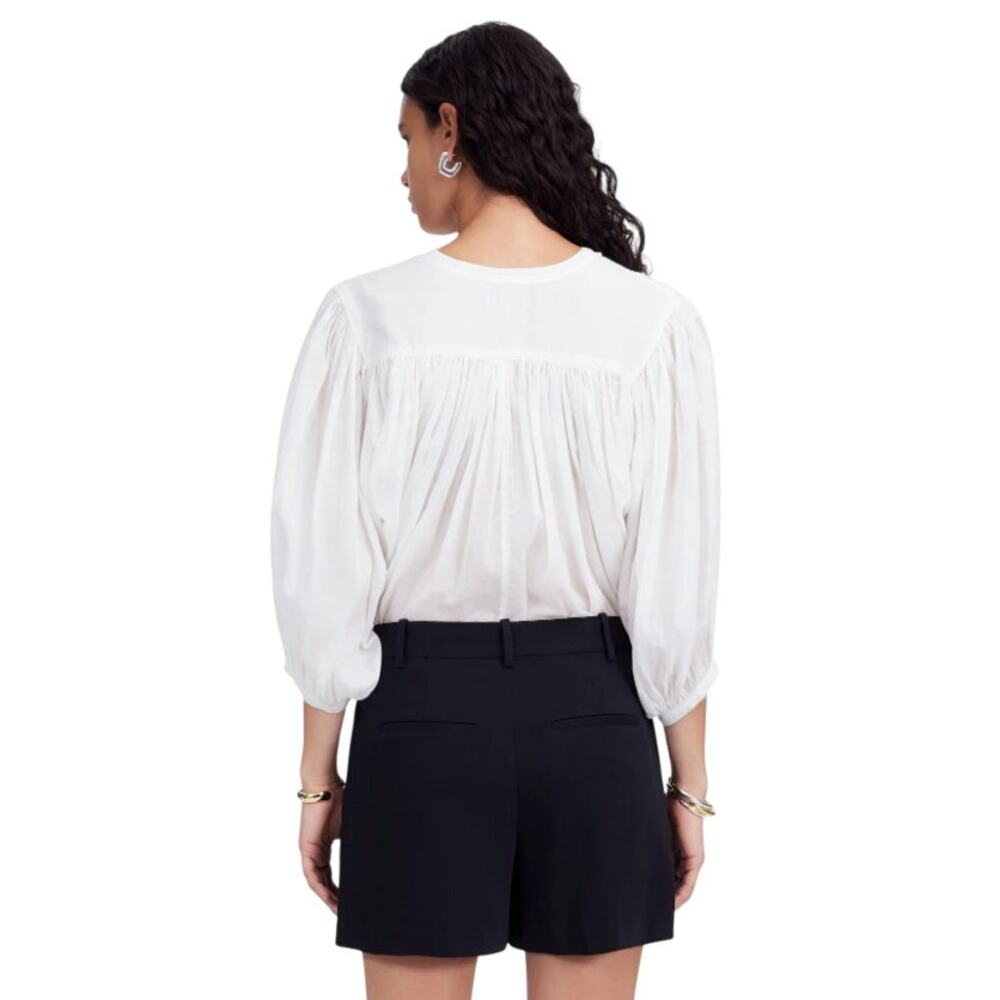 NWT Madewell Easy Pleated Trouser Shorts in Crepe Jet Black Size 12 - Picture 5 of 12